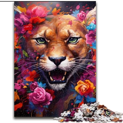 Puzzle 1000 Teile für Erwachsene Puma-Blumen aus Holz, lustiges Geschenk und Aktivität für zu Hause, 50x75cm, anspruchsvolles DIY-Dekorationsspiel, interaktives Familienspielzeug Puzzle 1000 Teile für Erwachsene Puma-Blumen aus Holz, lustiges Geschenk und Aktivität für zu Hause, 50x75cm, anspruchsvolles DIY-Dekorationsspiel, interaktives Familienspielzeug von LiJianXXE