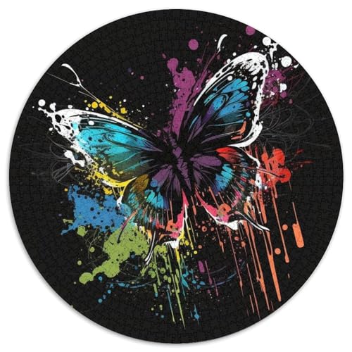 Puzzle 1000 Teile für Erwachsene Schmetterlingskunst-Puzzles für Erwachsene Geburtstagsgeschenkidee, anspruchsvolles Denkspiel 67,5 x 67,5 cm von LiJianXXE