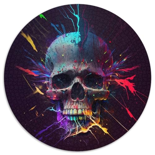 Puzzle 1000 Teile für Erwachsene Totenkopf-Puzzles für Erwachsene Geburtstagsgeschenkidee, anspruchsvolles Denkspiel 67,5 x 67,5 cm von LiJianXXE