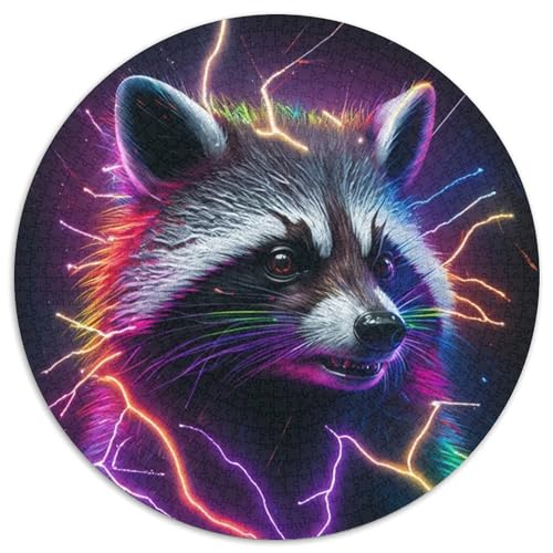 Puzzle 1000 Teile für Erwachsene Waschbär-Puzzles für Erwachsene Geburtstagsgeschenkidee, anspruchsvolles Denkspiel 67,5 x 67,5 cm von LiJianXXE