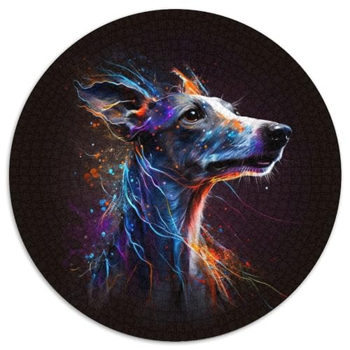 Puzzle 1000 Teile für Erwachsene Whippet-Puzzles für Erwachsene Geburtstagsgeschenkidee, anspruchsvolles Denkspiel 67,5 x 67,5 cm von LiJianXXE