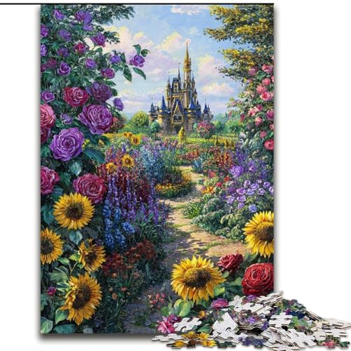 Puzzle 1000 Teile für Erwachsene und Jugendliche, Blumen, Sonnenblume, lustige Aktivität für zu Hause, Spielzeug für Regentage, Geburtstagsgeschenke (Größe 26x38cm) von LiJianXXE