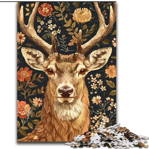 Puzzle 1000 Teile für Erwachsene und Jugendliche, Fantasy-Hirsch, lustige Aktivität für zu Hause, Spielzeug für Regentage, Geburtstagsgeschenke (Größe 50x75cm) von LiJianXXE