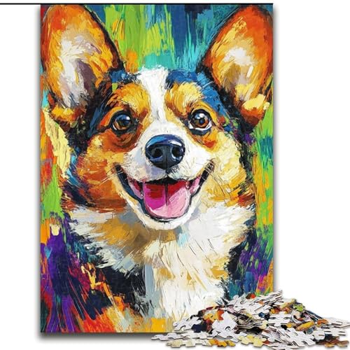 Puzzle 1000 Teile für Erwachsene und Teenager, Corgi, lustige Aktivität für zu Hause, Spielzeug für Regentage, Geburtstagsgeschenke (Größe 50x75cm) von LiJianXXE