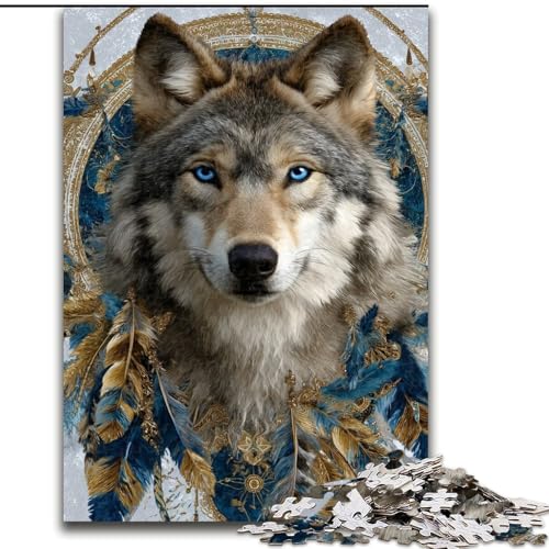 Puzzle 1000 Teile für Erwachsene und Teenager, Wolf, lustige Aktivität für zu Hause, Spielzeug für Regentage, Geburtstagsgeschenke (Größe 26x38cm) von LiJianXXE