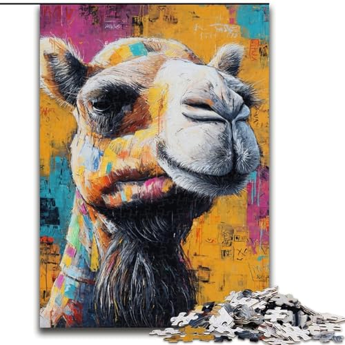 Puzzle 1000 Teile für Teenager, Geschenke, Kamelkunst, für Kinder ab 14 Jahren, Lernspiel, Herausforderung, Spielzeug, Geschenk zum Geburtstag (Größe 50x75cm) von LiJianXXE