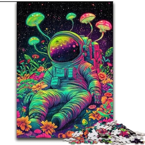 Puzzle 1000 Teile für Teenager, Geschenke, Psychedelischer Astronaut, für Kinder ab 14 Jahren, Lernspiel, Herausforderung, Spielzeug, Geschenk zum Geburtstag (Größe 26x38cm) von LiJianXXE