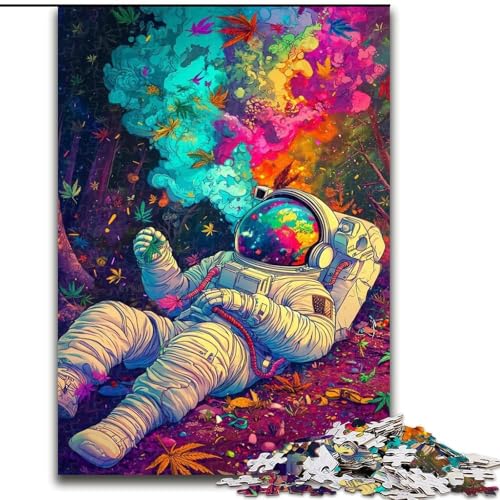Puzzle 1000 Teile für Teenager, Geschenke, Psychedelischer Astronaut, für Kinder ab 14 Jahren, Lernspiel, Herausforderung, Spielzeug, Geschenk zum Geburtstag (Größe 26x38cm) von LiJianXXE