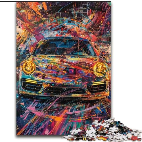 Puzzle 1000 Teile für Teenager, Geschenke, Sportwagen-Graffiti, für Kinder ab 14 Jahren, Lernspiel, Herausforderung, Spielzeug, Geschenk zum Geburtstag (Größe 50x75cm) von LiJianXXE