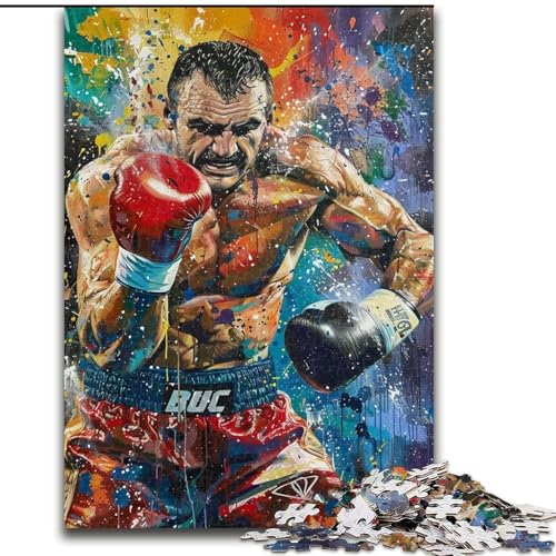 Puzzle 1000 Teile für Teenager, Geschenke für Boxer, für Kinder ab 14 Jahren, Lernspiel, Herausforderung, Spielzeug, Geschenk zum Geburtstag (Größe 26x38cm) von LiJianXXE