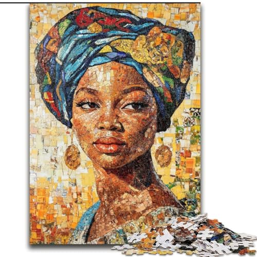 Puzzle 1000 Teile für Teenager, Geschenke für afrikanische Frauen, für Kinder ab 14 Jahren, Lernspiel, Herausforderung, Spielzeug, Geschenk zum Geburtstag (Größe 50x75cm) von LiJianXXE