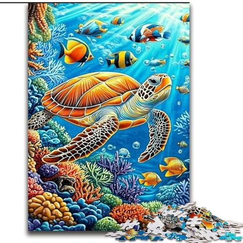 Puzzle 1000 Teile für Teenager, Meeresschildkröte, für Kinder ab 14 Jahren, Lernspiel, Herausforderung, Spielzeug, Geschenk zum Geburtstag (Größe 26x38cm) von LiJianXXE