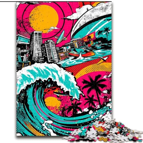 Puzzle 1000 Teile für Teenager, Surf-Graffiti, für Kinder ab 14 Jahren, Lernspiel, Herausforderung, Spielzeug, Geschenk zum Geburtstag (Größe 50x75cm) von LiJianXXE