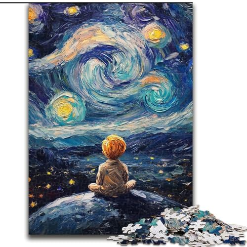 Puzzle 1000 Teile für Teenager-Geschenke Der kleine Prinz des Nachthimmels, für Kinder ab 14 Jahren, Lernspiel, Herausforderung, Spielzeug, Geschenk zum Geburtstag (Größe 26x38cm) von LiJianXXE