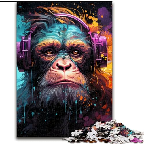 Puzzle für Erwachsene, 1000 Bunte Affen-Puzzles aus Holz, interaktives Familienspiel, geeignet für Kinder ab 14 Jahren, 1000 Teile(50x75cm) von LiJianXXE