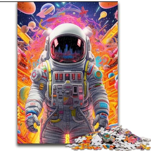 Puzzle für Erwachsene, 1000 Bunte Astronauten-Puzzles aus Pappe, geeignet für Geburtstage, Halloween, Thanksgiving, Ostern, 1000 Teile(26x38cm) von LiJianXXE