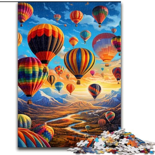 Puzzle für Erwachsene, 1000 Bunte Heißluftballons, Puzzle aus Pappe, geeignet für Geburtstage, Halloween, Thanksgiving, Ostern, 1000 Teile(26x38cm) von LiJianXXE