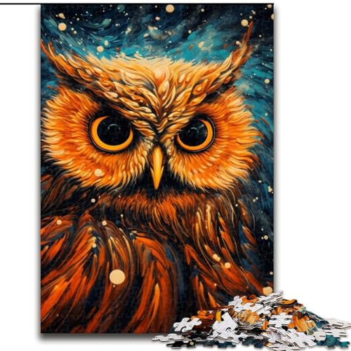 Puzzle für Erwachsene, 1000 Puzzles mit Galaxie-Eulen, aus Pappe, geeignet für Geburtstage, Halloween, Thanksgiving, Ostern, 1000 Teile(26x38cm) von LiJianXXE
