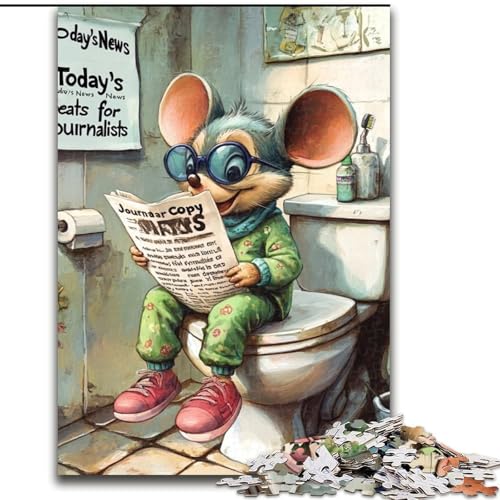 Puzzle für Erwachsene, 1000 Stück, Mouse Go Toilet, aus Holz, Eltern, Partner, Freunde – ab 14 Jahren, 50x75cm, Geburtstagsparty für Männer und Frauen Puzzle für Erwachsene, 1000 Stück, Mouse Go Toilet, aus Holz, Eltern, Partner, Freunde – ab 14 Jahren, 50x75cm, Geburtstagsparty für Männer und Frauen von LiJianXXE