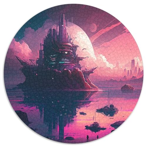 Puzzle für Erwachsene, 1000 Teile, Alien-Stadtbild, rundes Puzzle, 1000 Teile, anspruchsvolles DIY-Denkspiel für Teenager, 67,5 x 67,5 cm Puzzle für Erwachsene, 1000 Teile, Alien-Stadtbild, rundes Puzzle, 1000 Teile, anspruchsvolles DIY-Denkspiel für Teenager, 67,5 x 67,5 cm von LiJianXXE