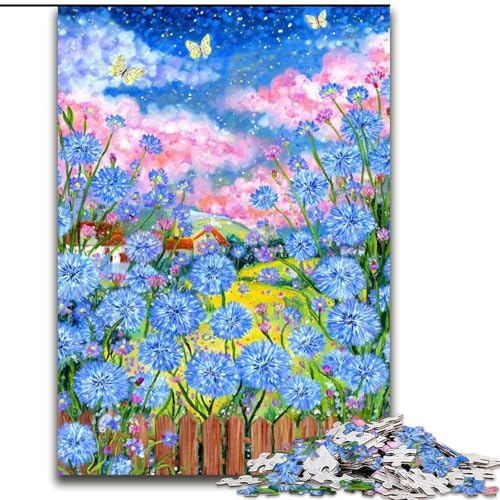 Puzzle für Erwachsene, 1000 Teile, Anime-Feld, Familienunterhaltungsspielzeug, ganze Familie, ab 14 Jahren (Größe 26x38cm) von LiJianXXE