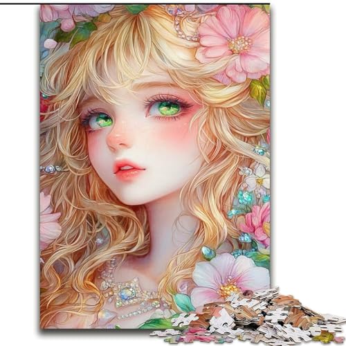 Puzzle für Erwachsene, 1000 Teile, Anime-Mädchen, Familienunterhaltungsspielzeug, ganze Familie, ab 14 Jahren (Größe 26x38cm) von LiJianXXE