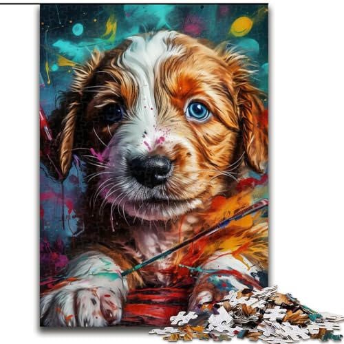 Puzzle für Erwachsene, 1000 Teile, Art Labrador Puzzle aus Pappe, anspruchsvolles Denkspiel für Teenager, Spaß für den Familienspieleabend, 1000 Teile(26x38cm) von LiJianXXE