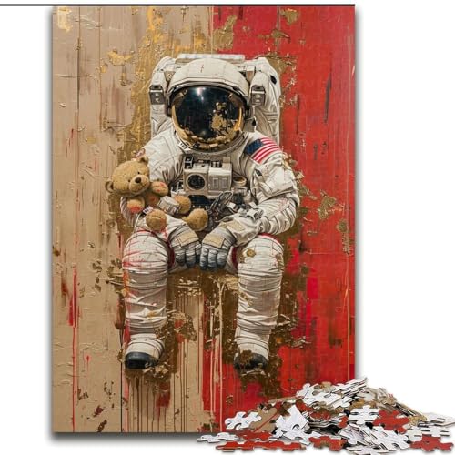 Puzzle für Erwachsene, 1000 Teile, Astronaut, Familienunterhaltungsspielzeug, ganze Familie, ab 14 Jahren (Größe 26x38cm) von LiJianXXE