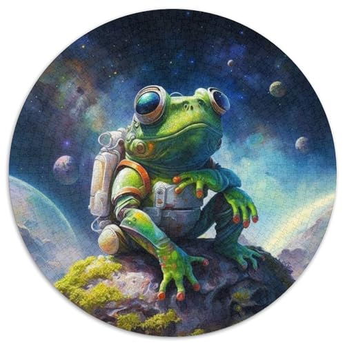 Puzzle für Erwachsene, 1000 Teile, Astronautenfrosch, rundes Puzzle, 1000 Teile, anspruchsvolles DIY-Denkspiel für Teenager, 67,5 x 67,5 cm Puzzle für Erwachsene, 1000 Teile, Astronautenfrosch, rundes Puzzle, 1000 Teile, anspruchsvolles DIY-Denkspiel für Teenager, 67,5 x 67,5 cm von LiJianXXE