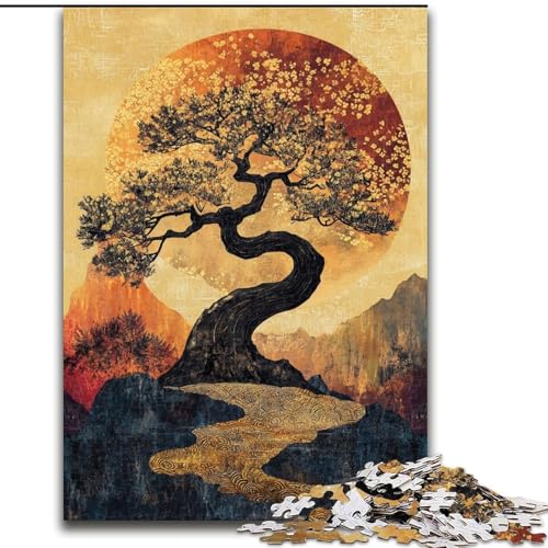 Puzzle für Erwachsene, 1000 Teile, Bäume im Herbst, für Kinder ab 14 Jahren Jedes Teil ist einzigartig – lustiges und herausforderndes Spiel für die ganze Familie Tolles Geschenk (Größe 50x75cm) von LiJianXXE