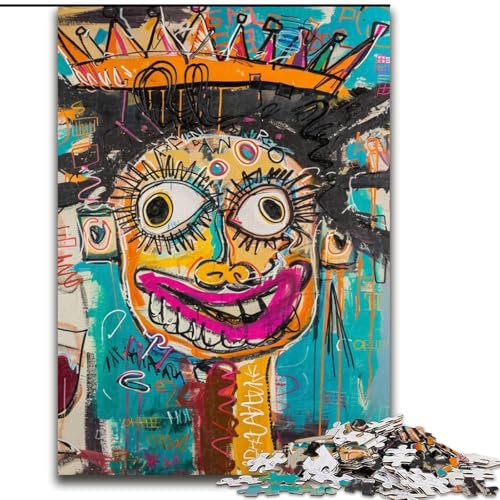 Puzzle für Erwachsene, 1000 Teile, Basquiat-Stil, Kinder, Familienunterhaltungsspielzeug, ganze Familie, ab 14 Jahren (Größe 26x38cm) von LiJianXXE