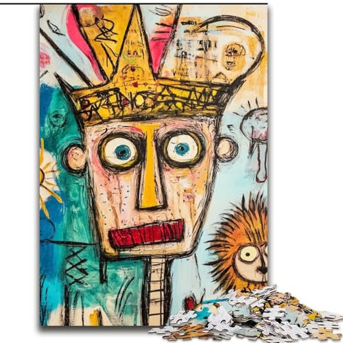 Puzzle für Erwachsene, 1000 Teile, Basquiat-Stil, für Kinder ab 14 Jahren Jedes Teil ist einzigartig – lustiges und herausforderndes Spiel für die ganze Familie Tolles Geschenk (Größe 26x38cm) von LiJianXXE