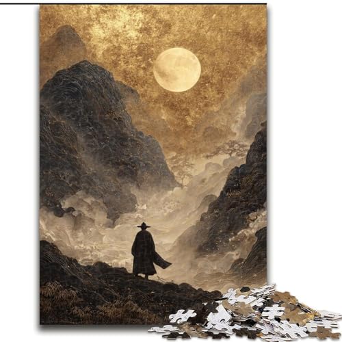 Puzzle für Erwachsene, 1000 Teile, Berge im japanischen Stil, Familienunterhaltungsspielzeug, ganze Familie, ab 14 Jahren (Größe 26x38cm) von LiJianXXE