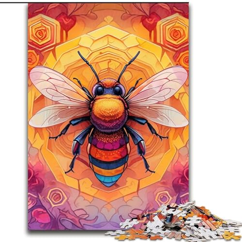 Puzzle für Erwachsene, 1000 Teile, Biene, aus Holz, für Teenager ab 14 Jahren, Heimdekoration, 50x75cm, spannende Aktivität für den Familienspieleabend Puzzle für Erwachsene, 1000 Teile, Biene, aus Holz, für Teenager ab 14 Jahren, Heimdekoration, 50x75cm, spannende Aktivität für den Familienspieleabend von LiJianXXE