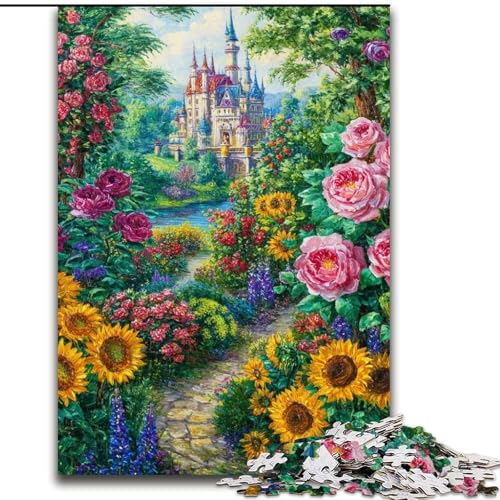 Puzzle für Erwachsene, 1000 Teile, Blumen, Sonnenblume, Spiele, Spielzeug, Geschenk, einzigartige Geburtstags- und Geschenkideen für Kinder ab 14 Jahren (Größe 26x38cm) von LiJianXXE