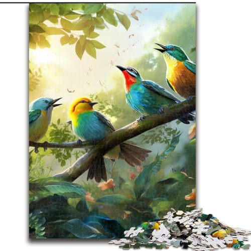 Puzzle für Erwachsene, 1000 Teile, Blumen- und Vogelpuzzle, aus Pappe, Familie und Freunde, knifflige Herausforderung, 1000 Teile(26x38cm) von LiJianXXE