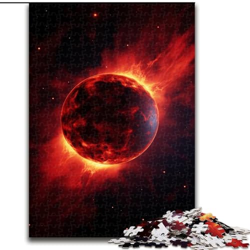 Puzzle für Erwachsene, 1000 Teile, Blutmond, für Kinder ab 14 Jahren, jedes Teil ist einzigartig – lustiges und herausforderndes Spiel für die ganze Familie, tolles Geschenk (Größe 26x38cm) von LiJianXXE