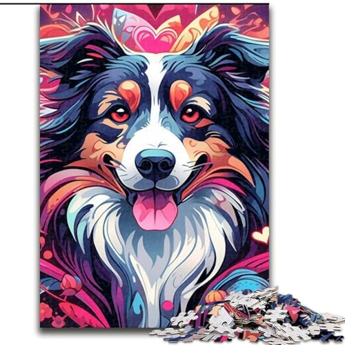 Puzzle für Erwachsene, 1000 Teile, Border Collie, aus Holz, geeignet für Geburtstage, Halloween, Thanksgiving, Ostern, 50x75cm, Geburtstagsfeier für Männer und Frauen Puzzle für Erwachsene, 1000 Teile, Border Collie, aus Holz, geeignet für Geburtstage, Halloween, Thanksgiving, Ostern, 50x75cm, Geburtstagsfeier für Männer und Frauen von LiJianXXE