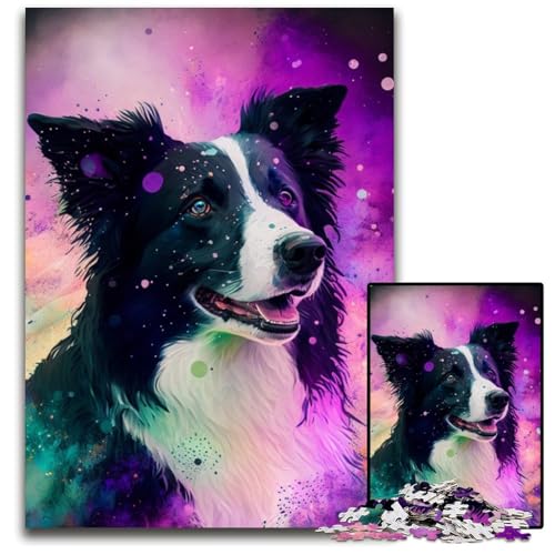 Puzzle für Erwachsene, 1000 Teile, Border-Collie-Puzzles für Erwachsene, anspruchsvolles Denkspiel für Teenager, Spaß für den Familienspieleabend, 26x38cm/10,23x14,96 Zoll Puzzle für Erwachsene, 1000 Teile, Border-Collie-Puzzles für Erwachsene, anspruchsvolles Denkspiel für Teenager, Spaß für den Familienspieleabend, 26x38cm/10,23x14,96 Zoll von LiJianXXE
