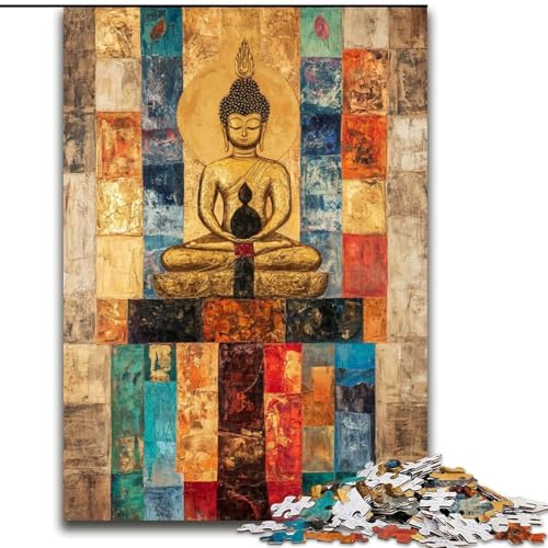 Puzzle für Erwachsene, 1000 Teile, Buddha-Kunst, Familienunterhaltungsspielzeug, ganze Familie, ab 14 Jahren (Größe 50x75cm) von LiJianXXE