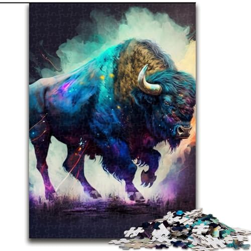 Puzzle für Erwachsene, 1000 Teile, Büffel, aus Holz, für Teenager ab 14 Jahren, Heimdekoration, 50x75cm, spannende Aktivität für den Familienspieleabend Puzzle für Erwachsene, 1000 Teile, Büffel, aus Holz, für Teenager ab 14 Jahren, Heimdekoration, 50x75cm, spannende Aktivität für den Familienspieleabend von LiJianXXE