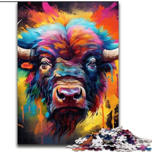 Puzzle für Erwachsene, 1000 Teile, Büffel, aus Holz, geeignet für Geburtstage, Halloween, Thanksgiving, Ostern, 50x75cm, Geburtstagsfeier für Männer und Frauen Puzzle für Erwachsene, 1000 Teile, Büffel, aus Holz, geeignet für Geburtstage, Halloween, Thanksgiving, Ostern, 50x75cm, Geburtstagsfeier für Männer und Frauen von LiJianXXE
