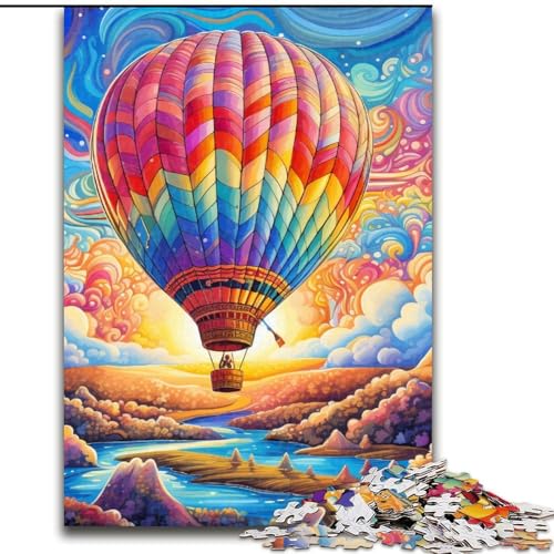 Puzzle für Erwachsene, 1000 Teile, Bunte Heißluftballons, aus Holz, für Teenager und Jugendliche, ideales Geburtstags, 1000 Teile(50x75cm) von LiJianXXE