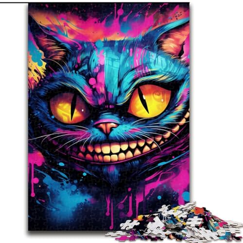 Puzzle für Erwachsene, 1000 Teile, Bunte Katzen, aus Pappe, für Teenager und Jugendliche, ideales Geburtstags, 1000 Teile(26x38cm) von LiJianXXE