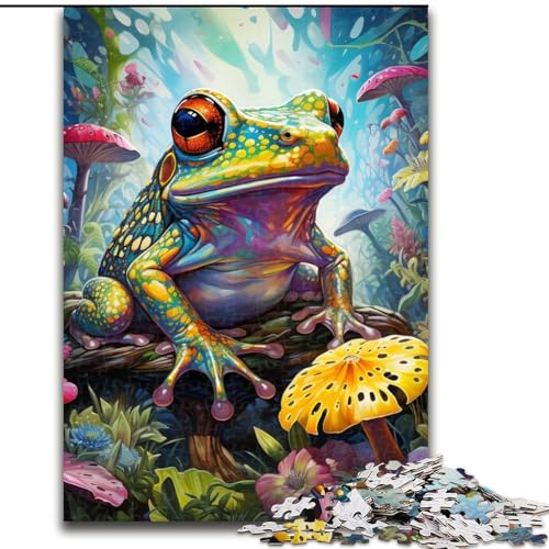 Puzzle für Erwachsene, 1000 Teile, Bunte Laubfrösche, aus Pappe, Geburtstage, Weihnachten, Halloween, Erntedankfest, Ostern, 1000 Teile(26x38cm) von LiJianXXE