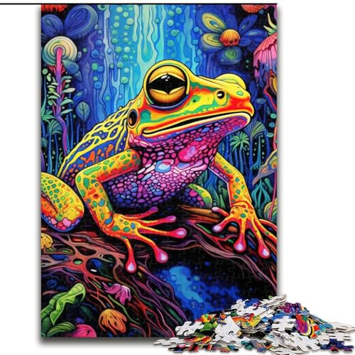 Puzzle für Erwachsene, 1000 Teile, Bunte Laubfrösche, aus Pappe, Geburtstage, Weihnachten, Halloween, Erntedankfest, Ostern, 1000 Teile(26x38cm) von LiJianXXE