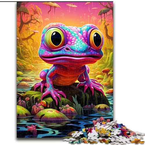 Puzzle für Erwachsene, 1000 Teile, Bunte Laubfrösche, aus Pappe, anspruchsvolles Denkspiel für Teenager, Spaß für den Spieleabend mit der Familie, 1000 Teile(26x38cm) von LiJianXXE