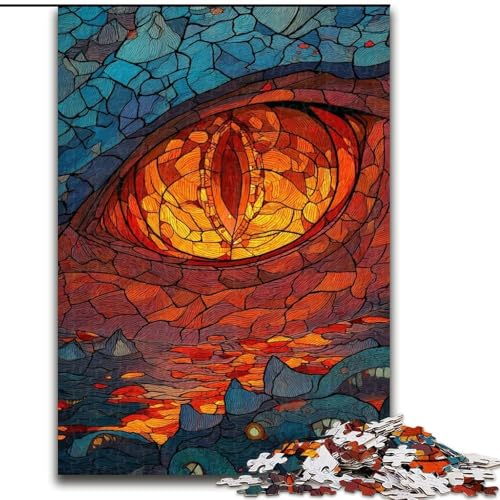 Puzzle für Erwachsene, 1000 Teile, Buntglas-Drachenauge, für Kinder ab 14 Jahren Jedes Teil ist einzigartig – lustiges und herausforderndes Spiel für die ganze Familie Tolles Geschenk (Größe 26x38cm) Puzzle für Erwachsene, 1000 Teile, Buntglas-Drachenauge, für Kinder ab 14 Jahren Jedes Teil ist einzigartig – lustiges und herausforderndes Spiel für die ganze Familie Tolles Geschenk (Größe 26x38cm) von LiJianXXE