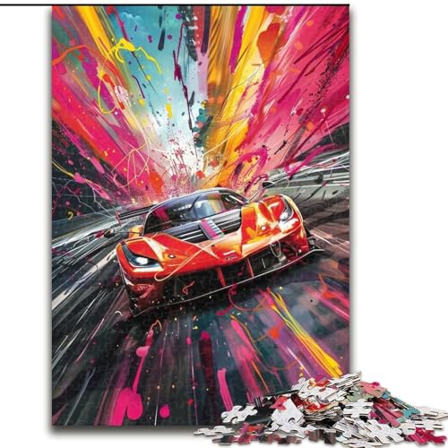 Puzzle für Erwachsene, 1000 Teile, Cooler Sportwagen, Familienunterhaltungsspielzeug, ganze Familie, ab 14 Jahren (Größe 26x38cm) von LiJianXXE