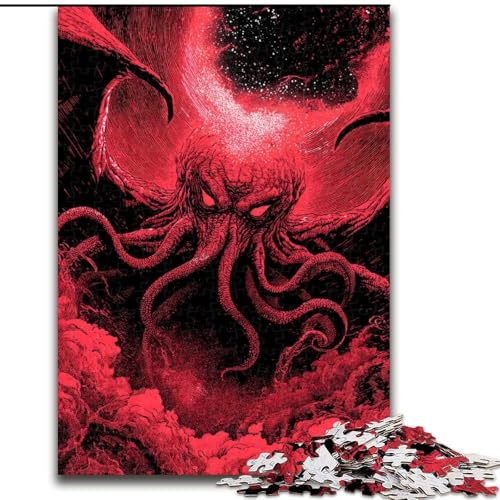 Puzzle für Erwachsene, 1000 Teile, Cosmic Cthulhu Octopoid, geeignet für Kinder ab 14 Jahren, Wohndeko-Angebot als Geschenk für die ganze Familie (Größe 50x75cm) von LiJianXXE